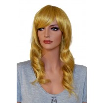 Perruque pour cosplay blond doré ondulé 60 cm 'CP029'