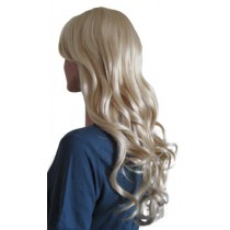 Perruque Blonde Platine Cheveux Synthétiques 60 cm 'BL019'
