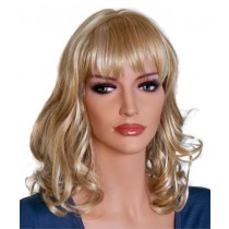 Peruka Kobieta Kręcone Włosy Mieszanka Blond 50 cm 'BL017'